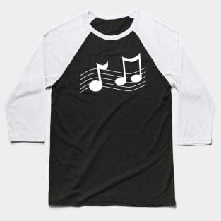 Minimal Music Notes Baseball T-Shirt